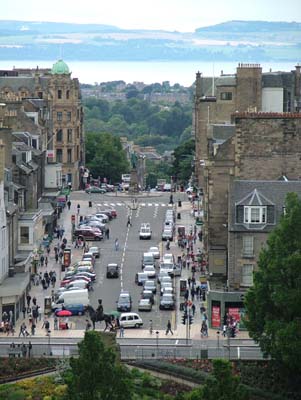 Edinburgh Cityscape looking north towards the Firth of Forth