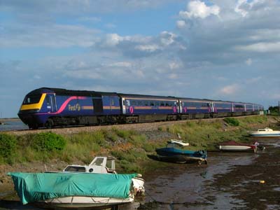 London-bound FGW HST at Cockwood harbour