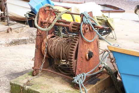 Rusting winch at Dawlish